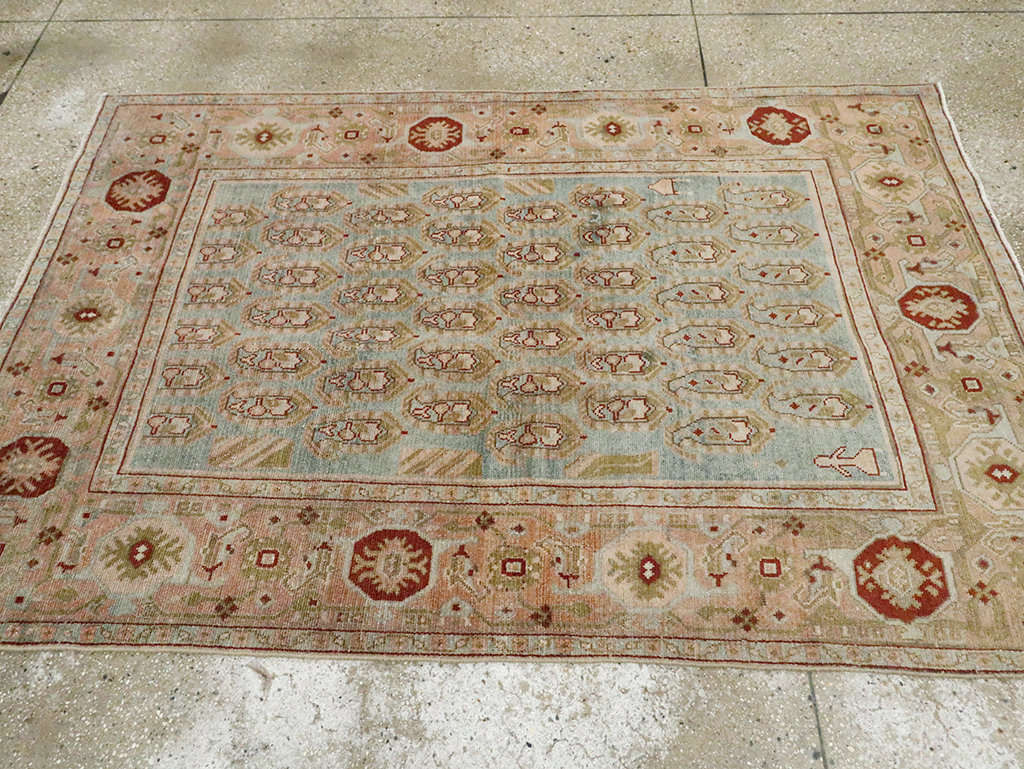 Vintage Persian Malayer Accent Rug, No.29892 - Gsblank