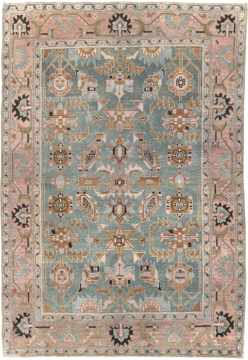 Vintage Persian Malayer Accent Rug, No.29896 - Gsblank