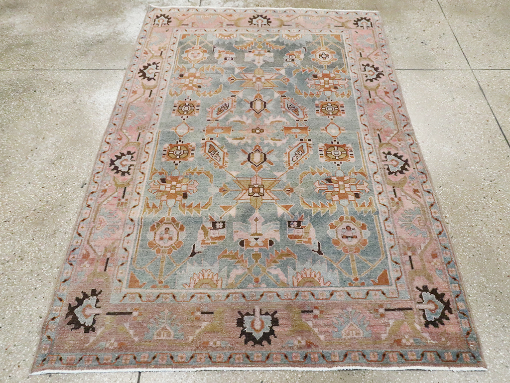Vintage Persian Malayer Accent Rug, No.29896 - Gsblank
