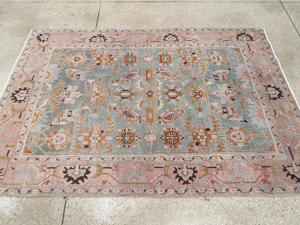 Vintage Persian Malayer Accent Rug, No.29896 - Gsblank