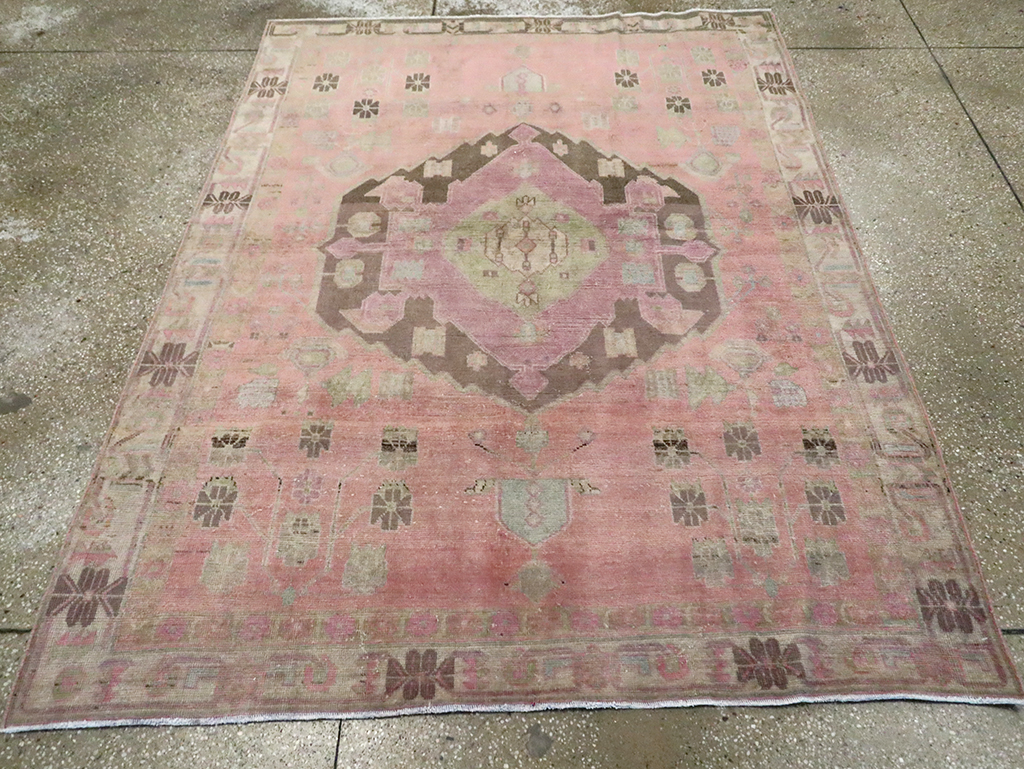 Vintage Persian Afshar Accent Rug, No.29899 - Gsblank