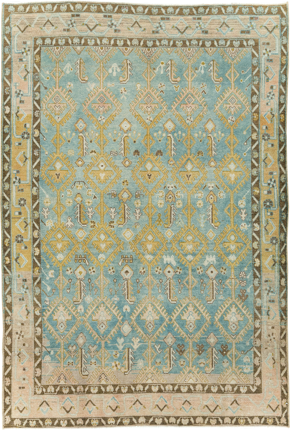 Vintage Persian Malayer Accent Rug, No.29904 - Gsblank