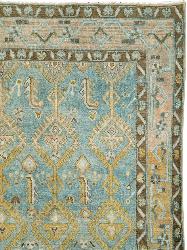 Vintage Persian Malayer Accent Rug, No.29904 - Gsblank