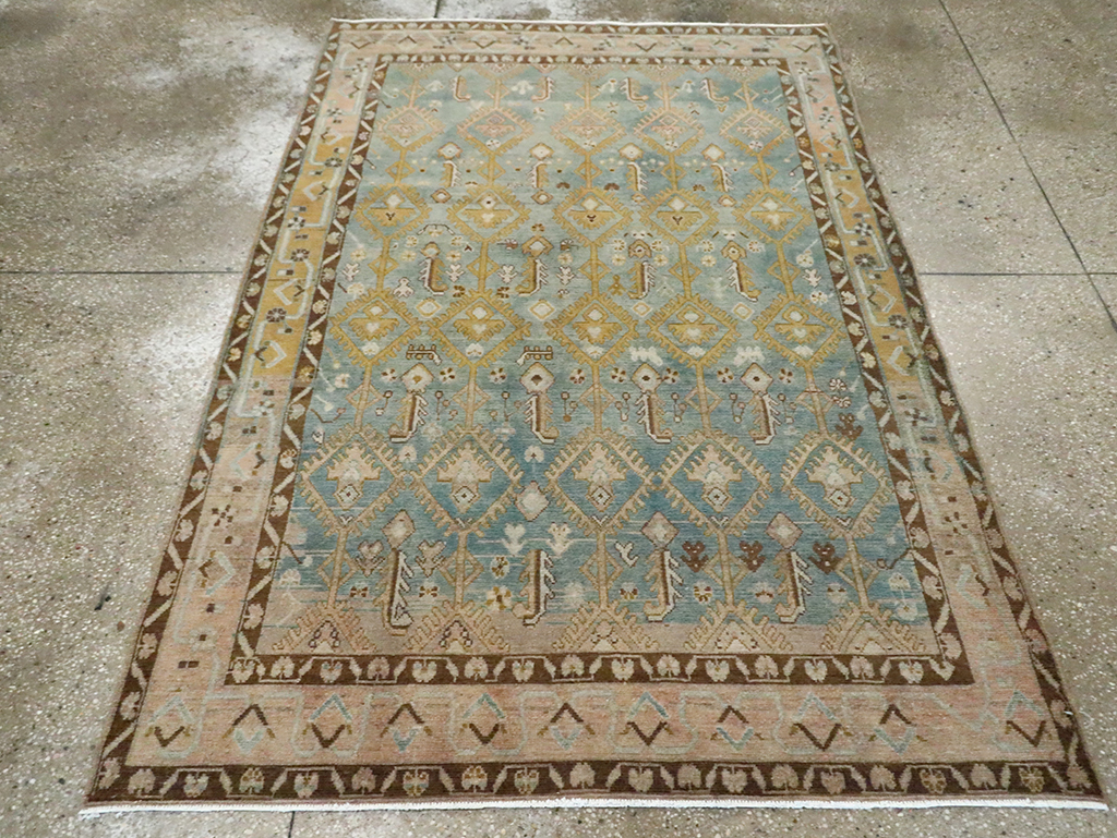Vintage Persian Malayer Accent Rug, No.29904 - Gsblank