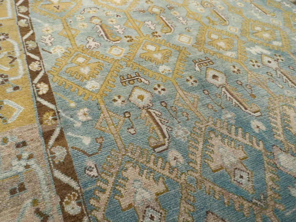 Vintage Persian Malayer Accent Rug, No.29904 - Gsblank