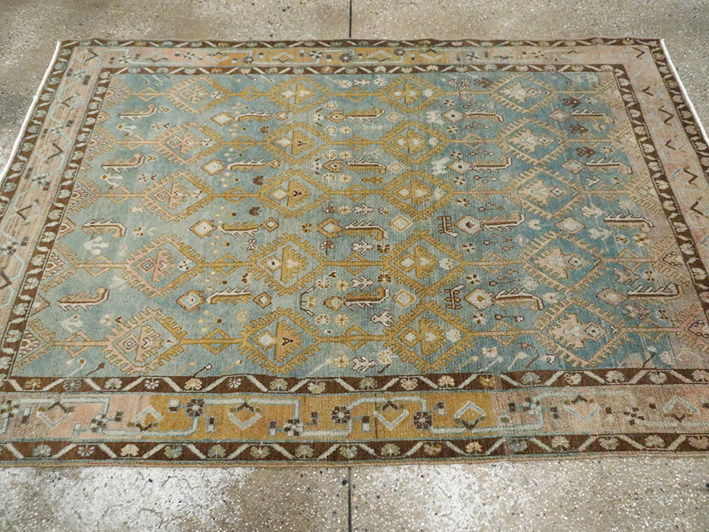 Vintage Persian Malayer Accent Rug, No.29904 - Gsblank
