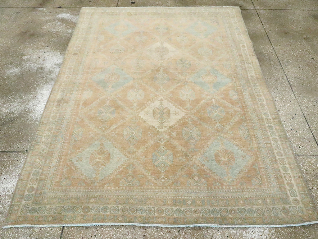 Vintage Persian Afshar Accent Rug, No.29916 - Gsblank