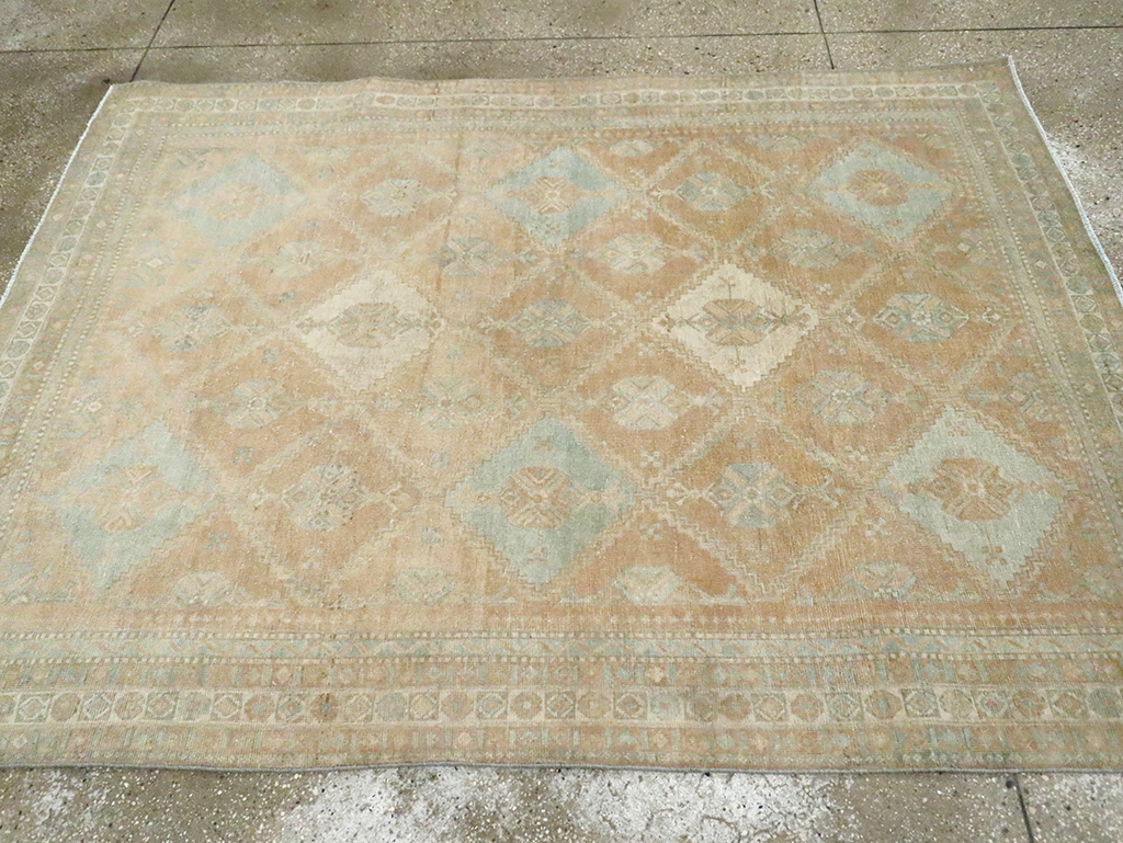 Vintage Persian Afshar Accent Rug, No.29916 - Gsblank
