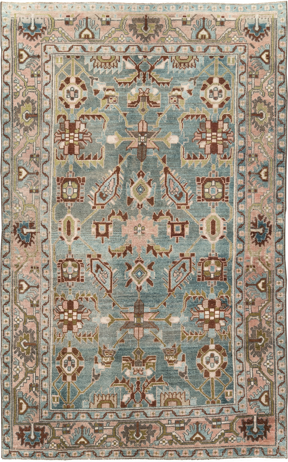 Vintage Persian Malayer Accent Rug, No.29917 - Gsblank