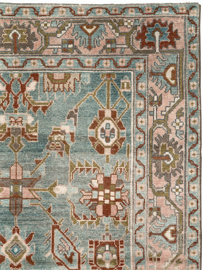 Vintage Persian Malayer Accent Rug, No.29917 - Gsblank