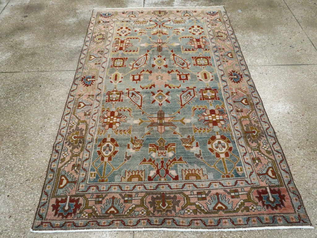 Vintage Persian Malayer Accent Rug, No.29917 - Gsblank