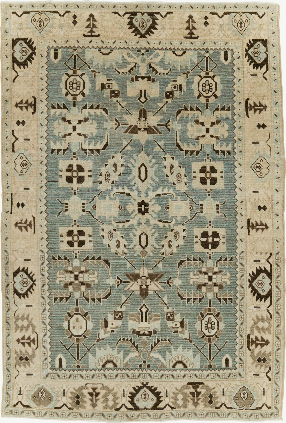 Vintage Persian Malayer Accent Rug, No.29922 - Gsblank