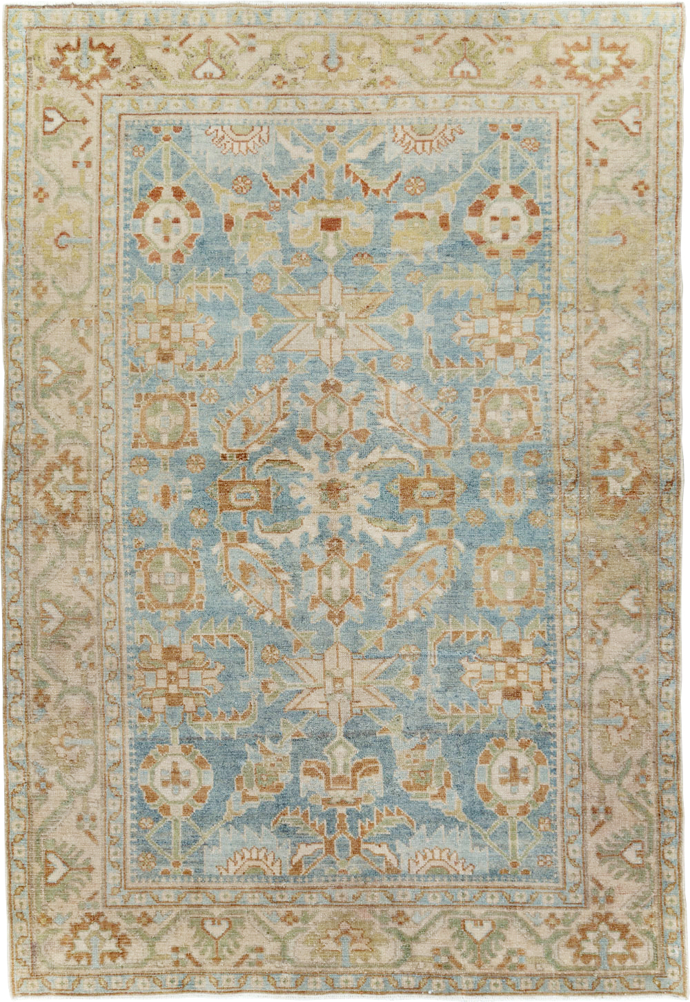 Vintage Persian Malayer Accent Rug, No.29927 - Gsblank
