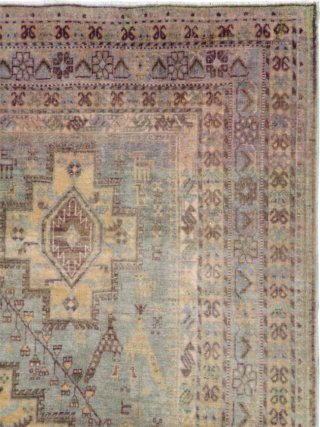 Vintage Persian Afshar Accent Rug, No.29931 - Gsblank