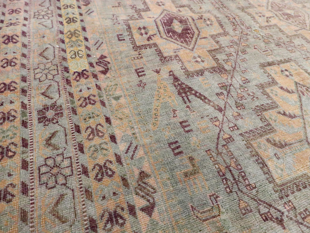 Vintage Persian Afshar Accent Rug, No.29931 - Gsblank