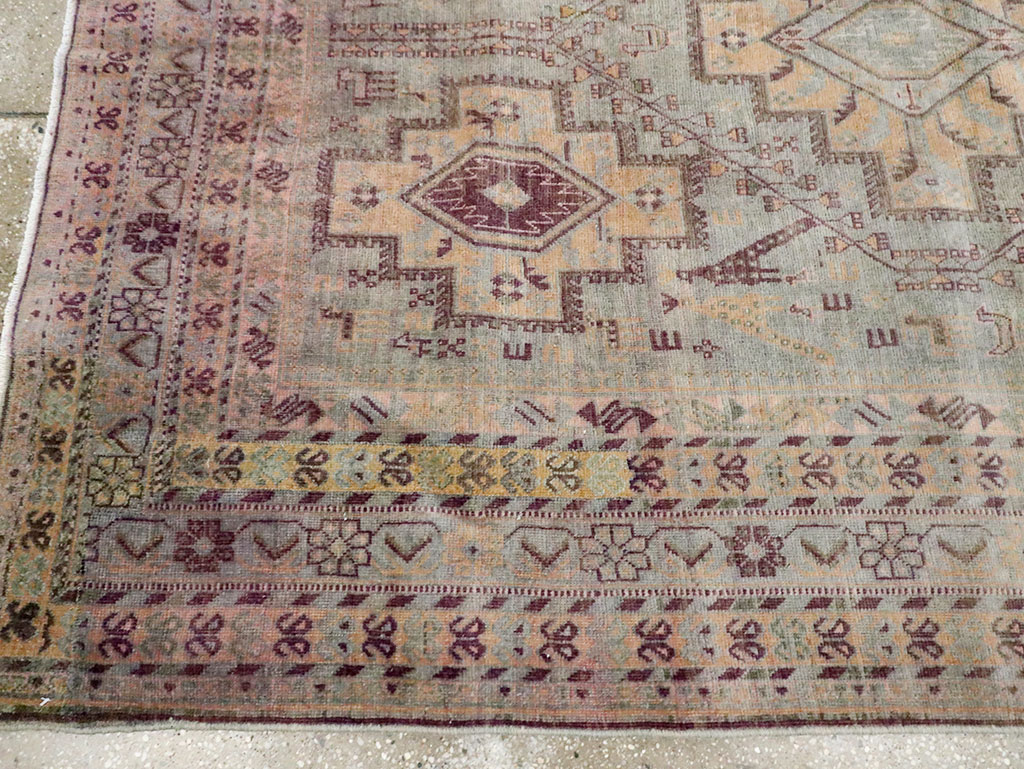 Vintage Persian Afshar Accent Rug, No.29931 - Gsblank