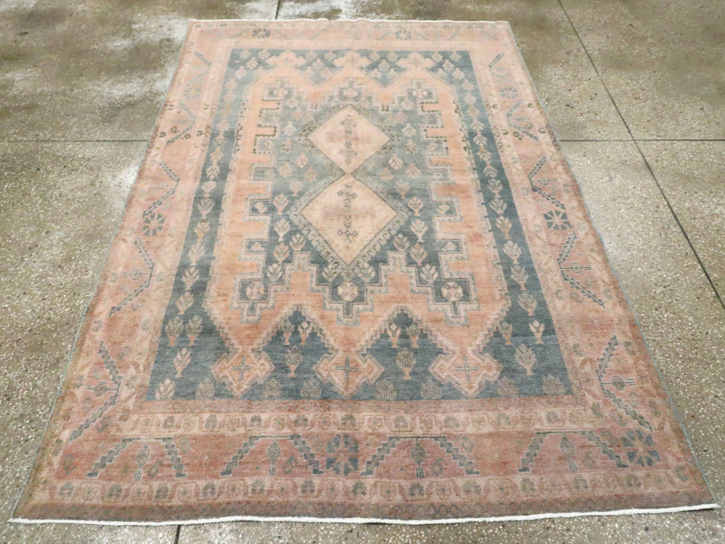 Vintage Persian Afshar Accent Rug, No.29934 - Gsblank