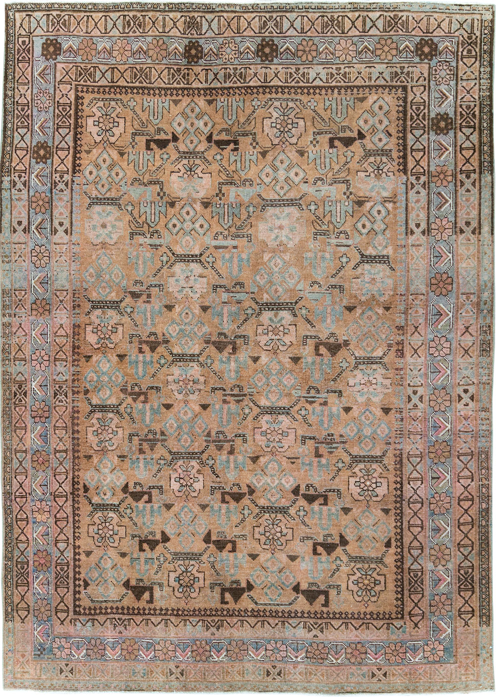 Antique Persian Afshar Accent Rug, No.29940 - Gsblank