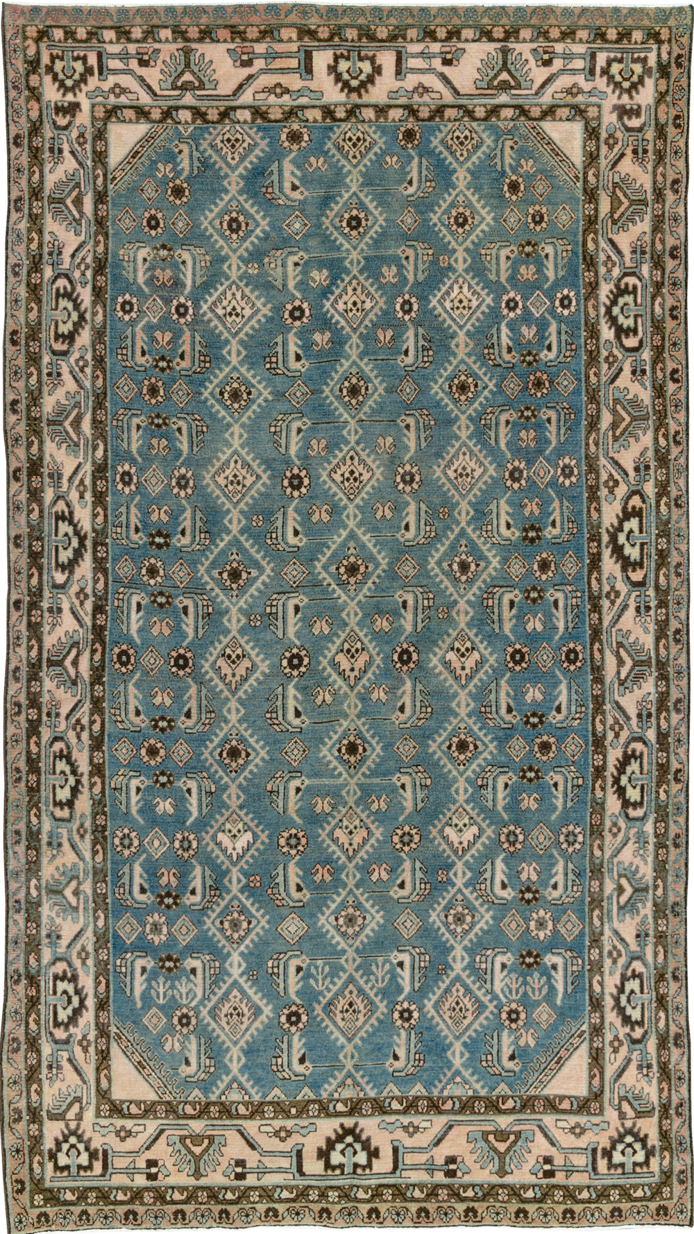 Vintage Persian Malayer Accent Rug, No.29947 - Gsblank