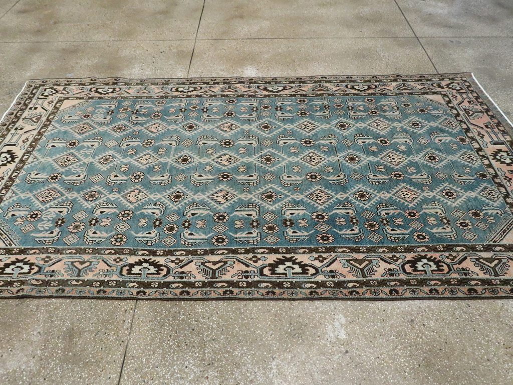 Vintage Persian Malayer Accent Rug, No.29947 - Gsblank