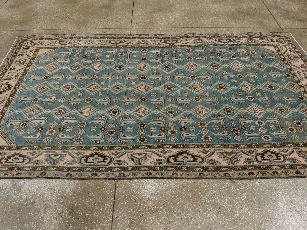 Vintage Persian Malayer Accent Rug, No.29947 - Gsblank