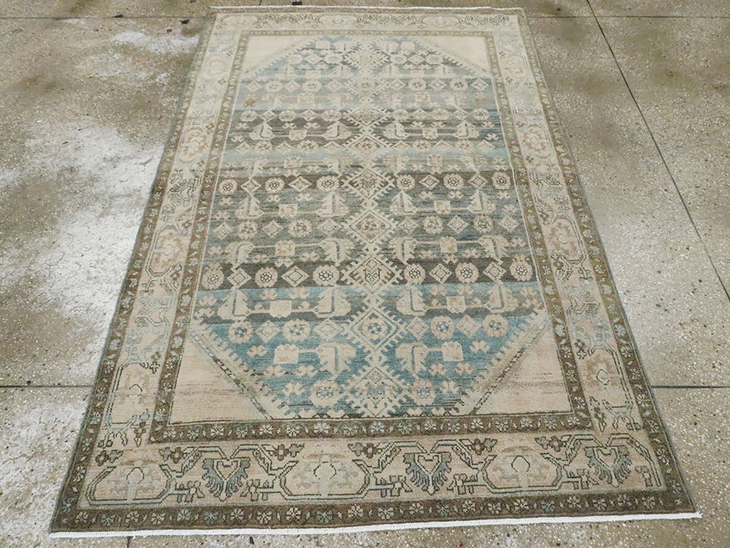 Vintage Persian Malayer Accent Rug, No.29950 - Gsblank