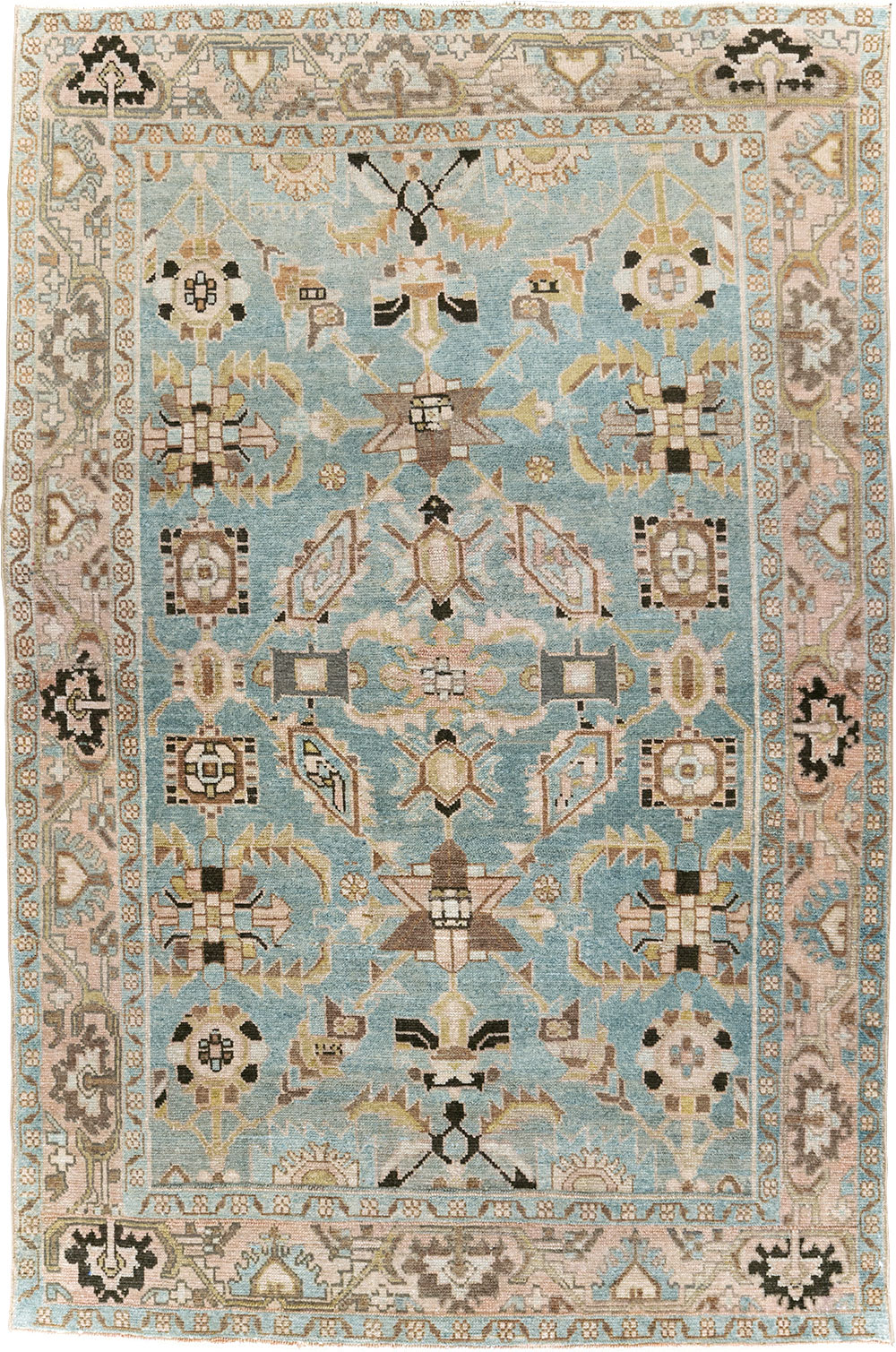 Vintage Persian Malayer Accent Rug, No.29962 - Gsblank