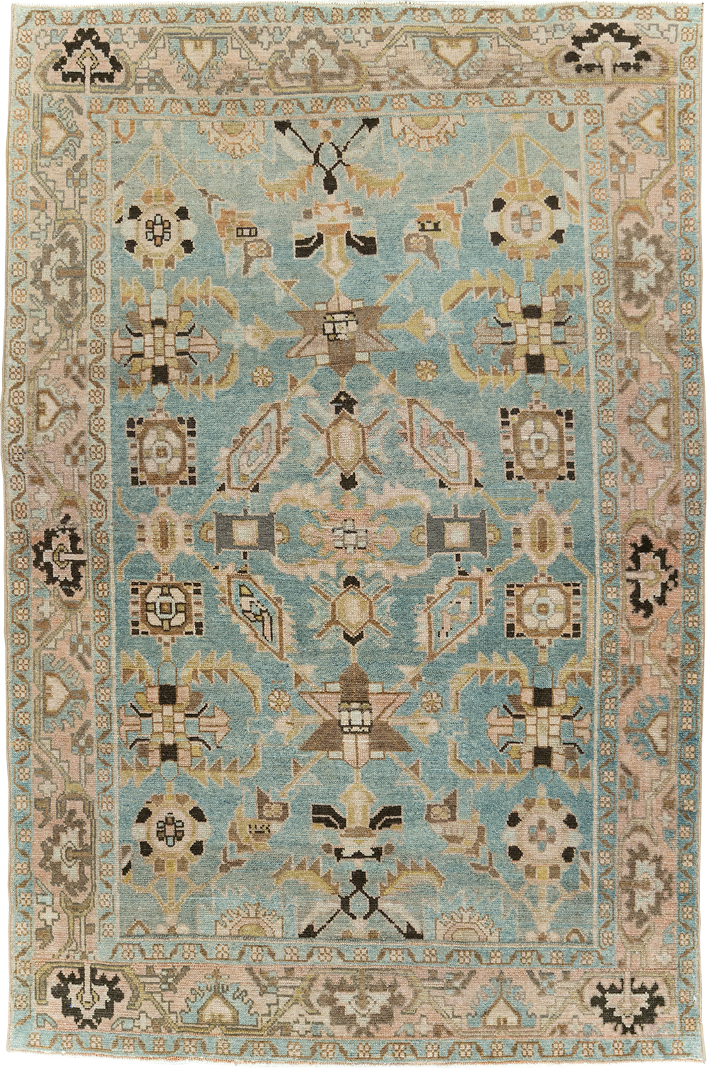 Vintage Persian Malayer Accent Rug, No.29962 - Gsblank