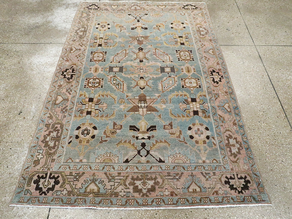 Vintage Persian Malayer Accent Rug, No.29962 - Gsblank