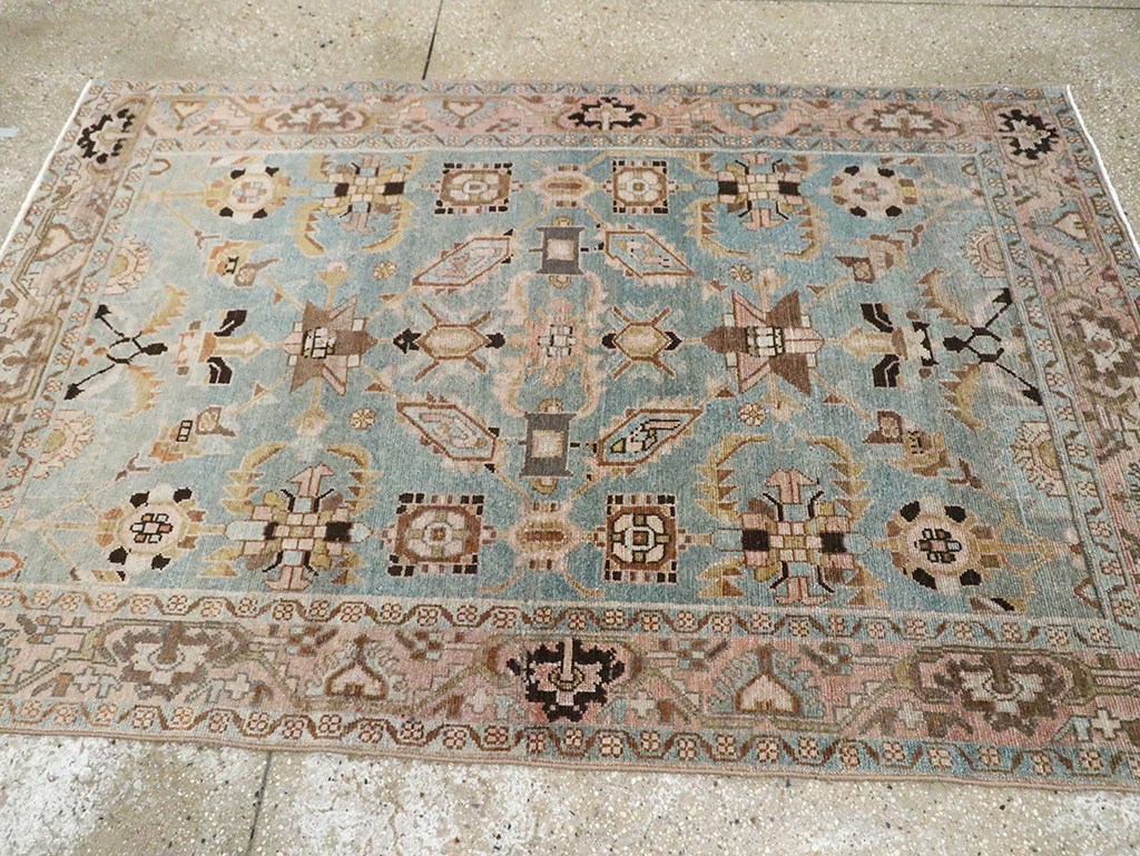 Vintage Persian Malayer Accent Rug, No.29962 - Gsblank