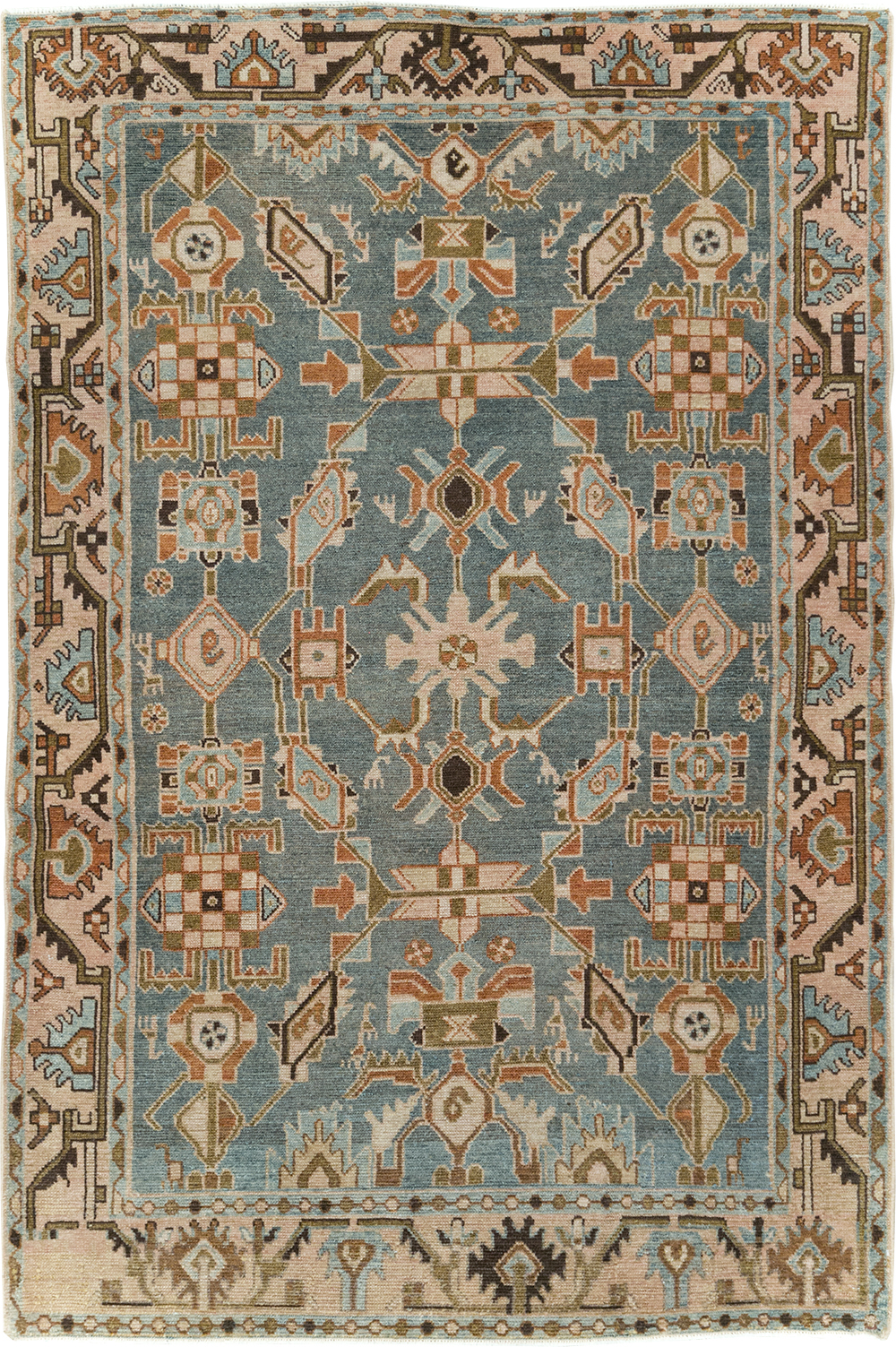 Vintage Persian Malayer Accent Rug, No.29964 - Gsblank