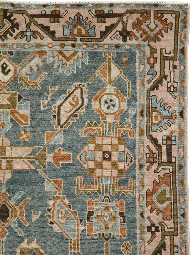 Vintage Persian Malayer Accent Rug, No.29964 - Gsblank