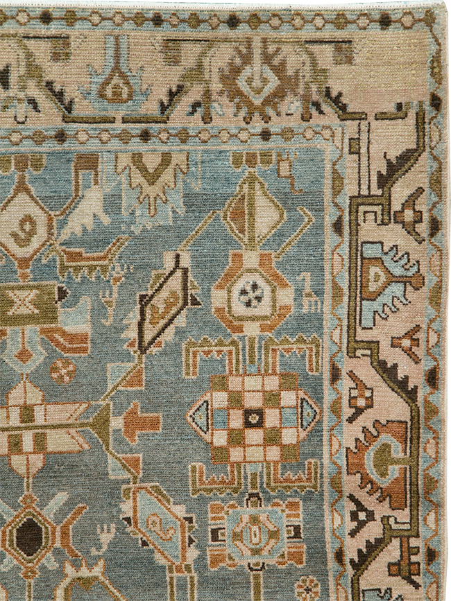Vintage Persian Malayer Accent Rug, No.29964 - Gsblank