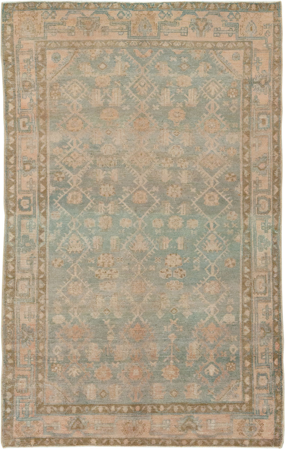 Vintage Persian Malayer Accent Rug, No.29968 - Gsblank