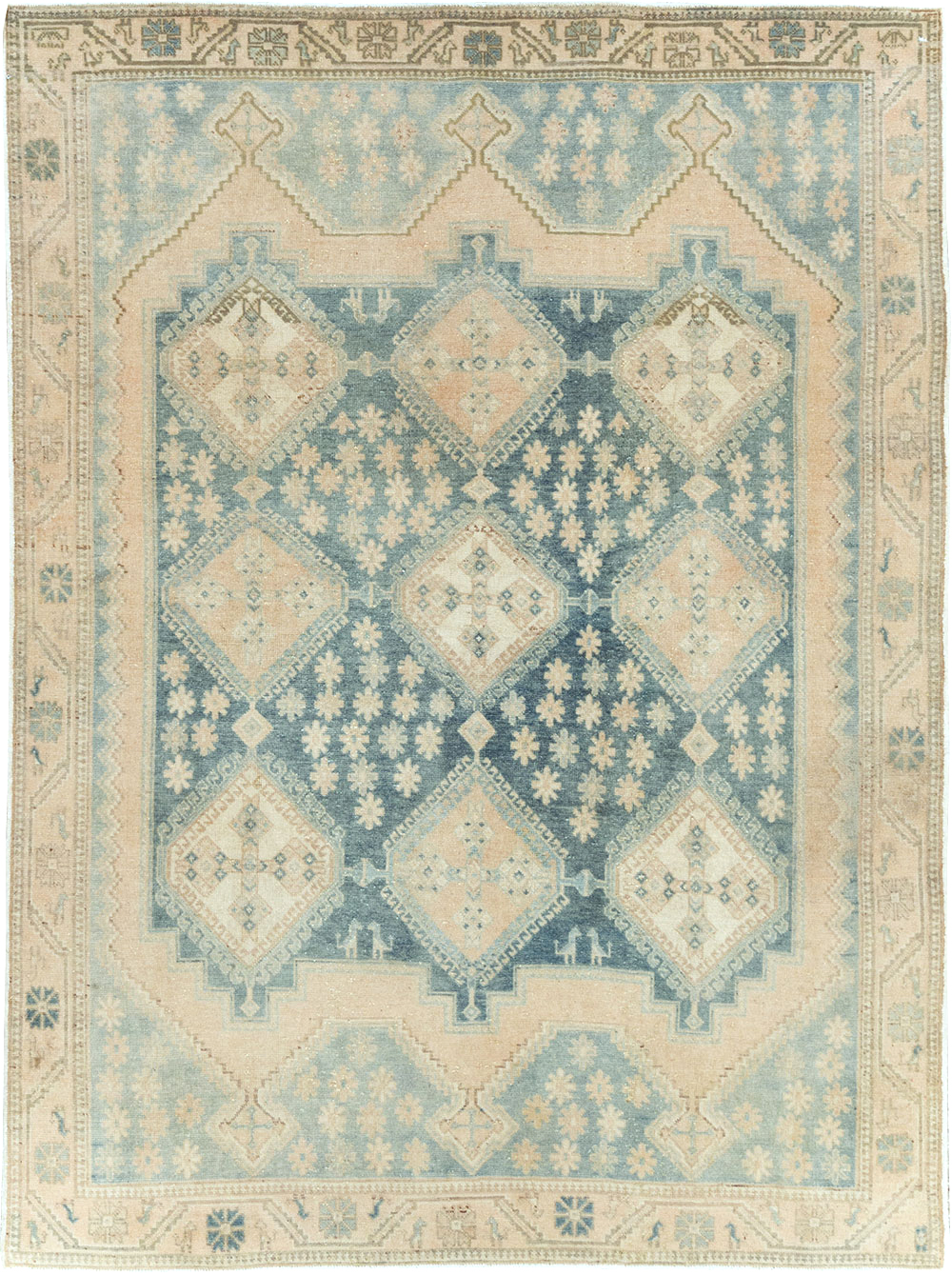 Vintage Persian Afshar Accent Rug, No.29969 - Gsblank