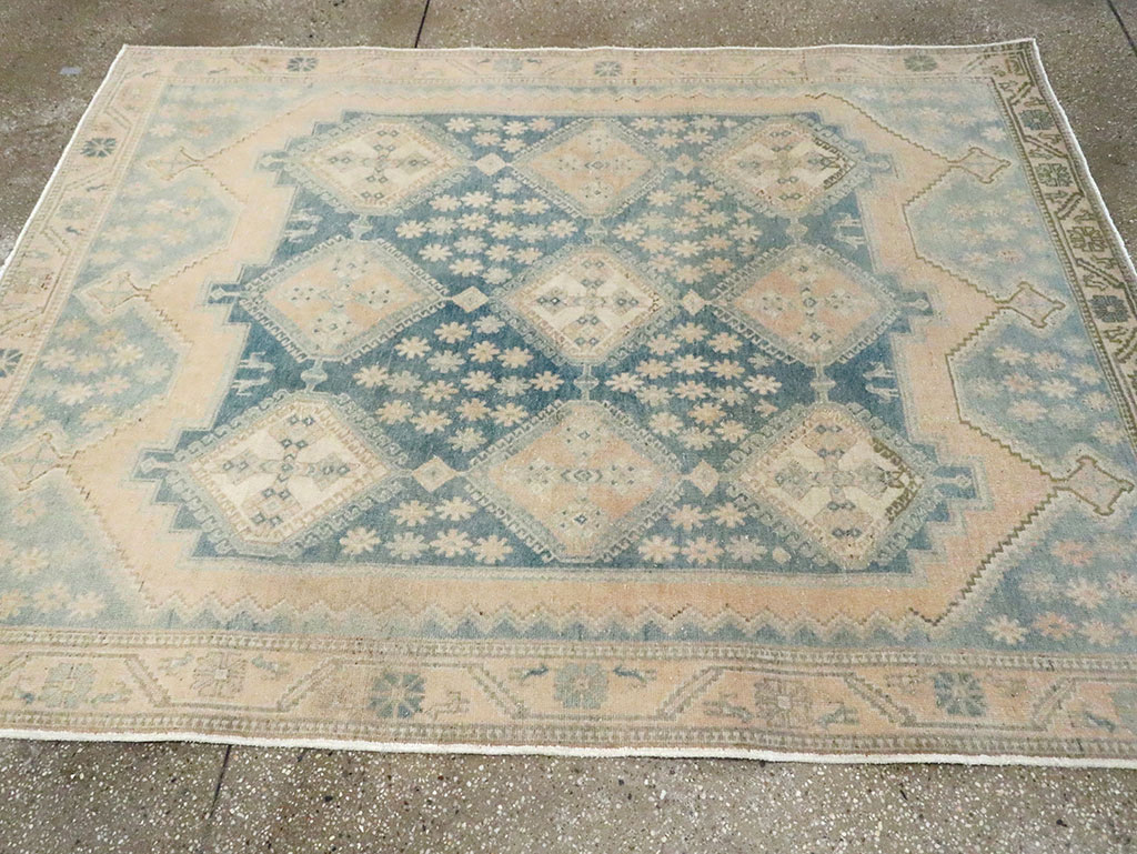 Vintage Persian Afshar Accent Rug, No.29969 - Gsblank