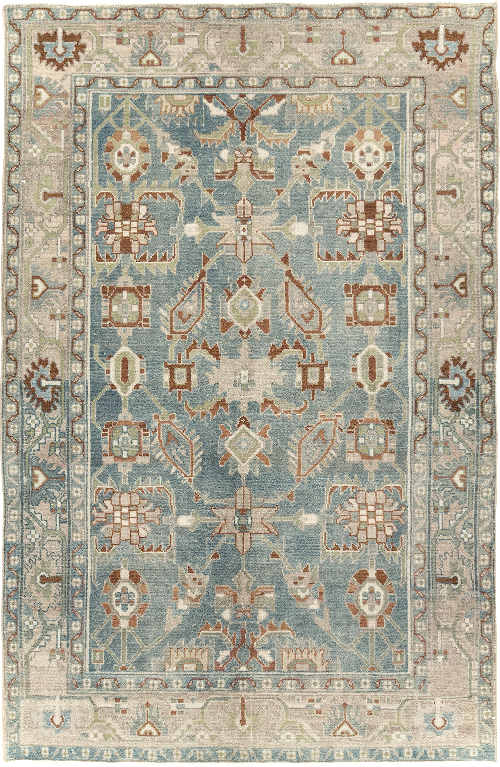 Vintage Persian Malayer Accent Rug, No.29970 - Gsblank