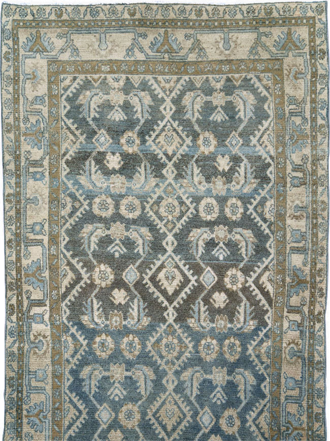 Vintage Persian Malayer Wide Gallery Runner, No.29972 - Gsblank