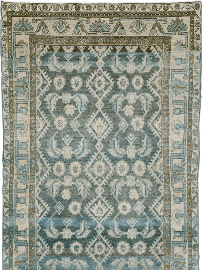 Vintage Persian Malayer Wide Gallery Runner, No.29972 - Gsblank