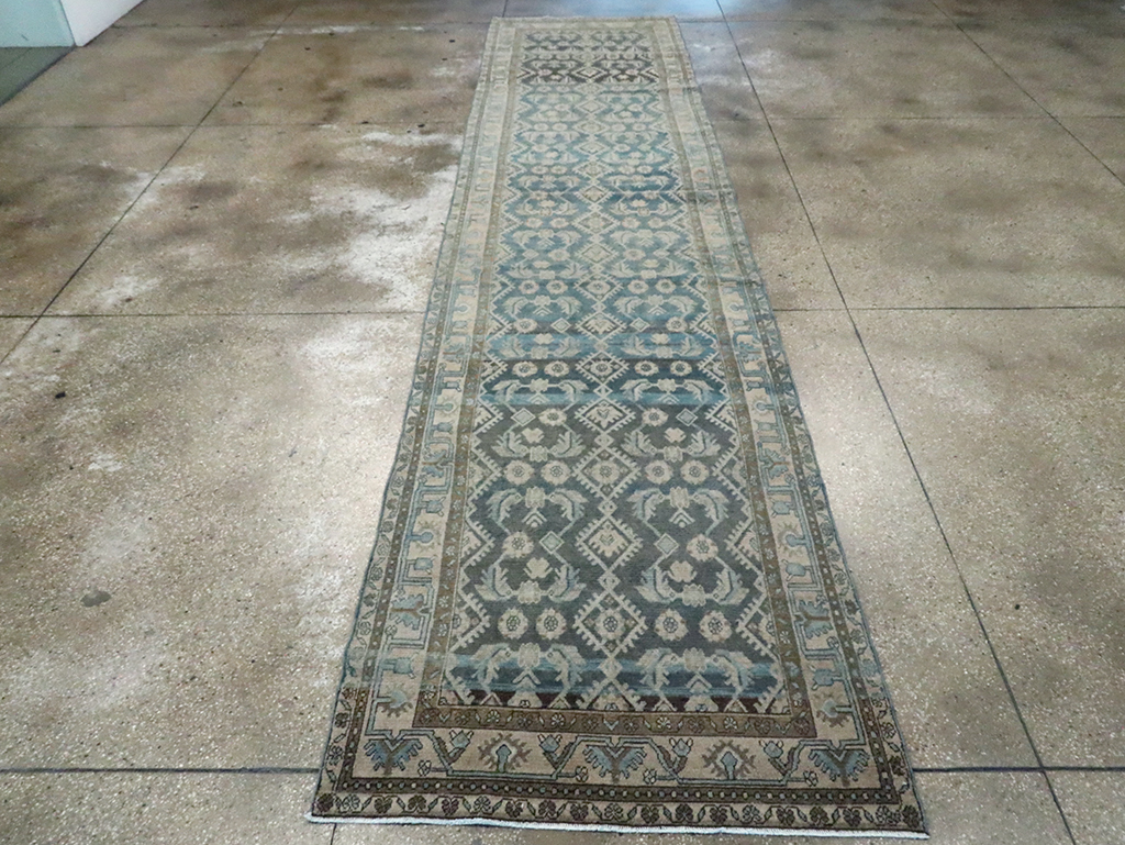 Vintage Persian Malayer Wide Gallery Runner, No.29972 - Gsblank