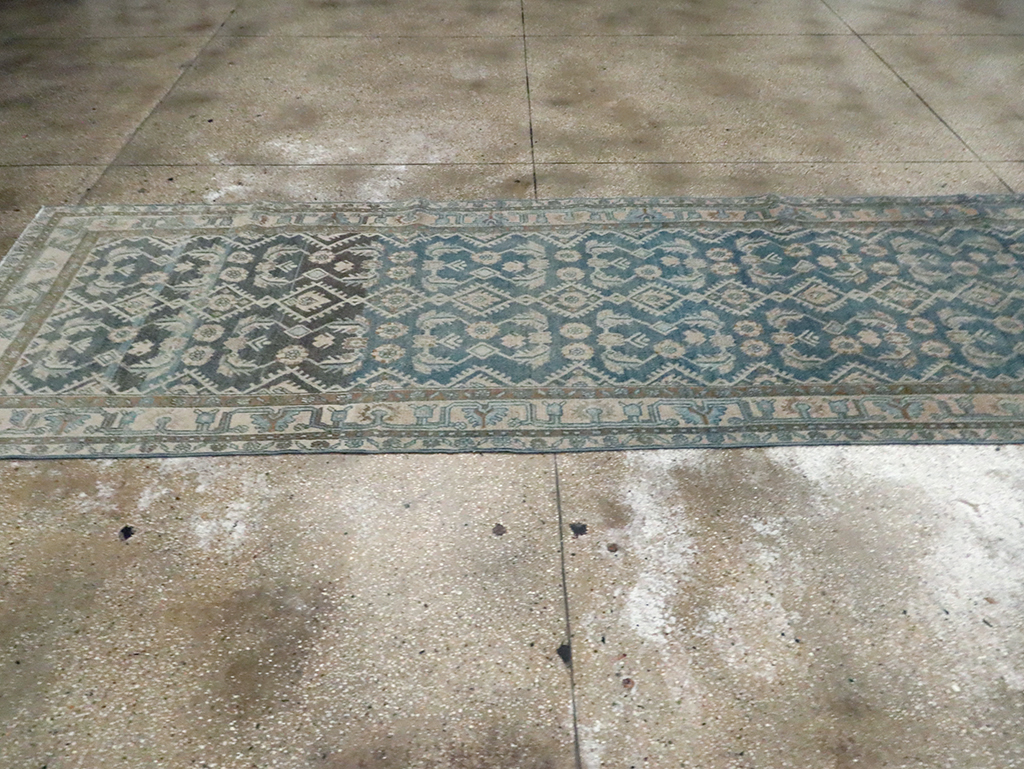 Vintage Persian Malayer Wide Gallery Runner, No.29972 - Gsblank