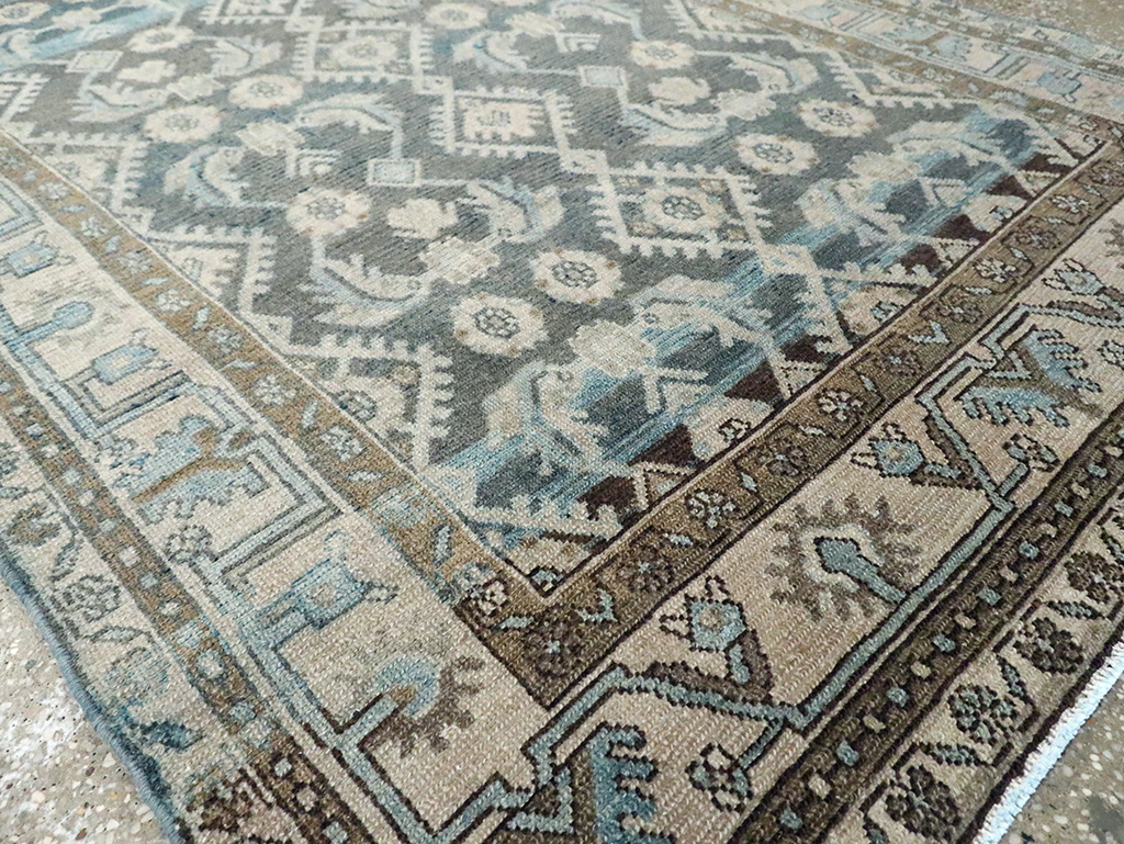 Vintage Persian Malayer Wide Gallery Runner, No.29972 - Gsblank