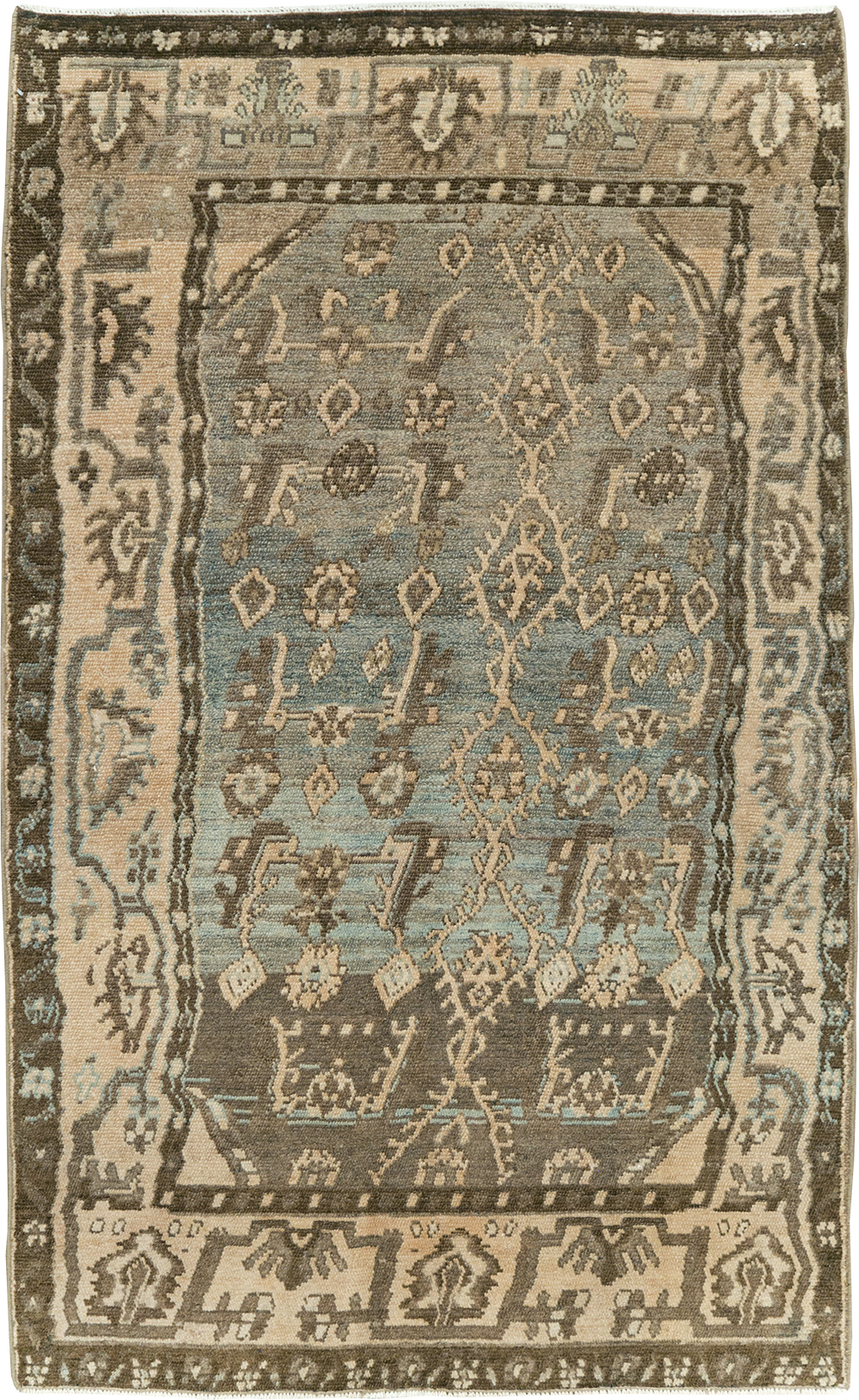 Vintage Persian Malayer Throw Rug, No.29982 - Gsblank