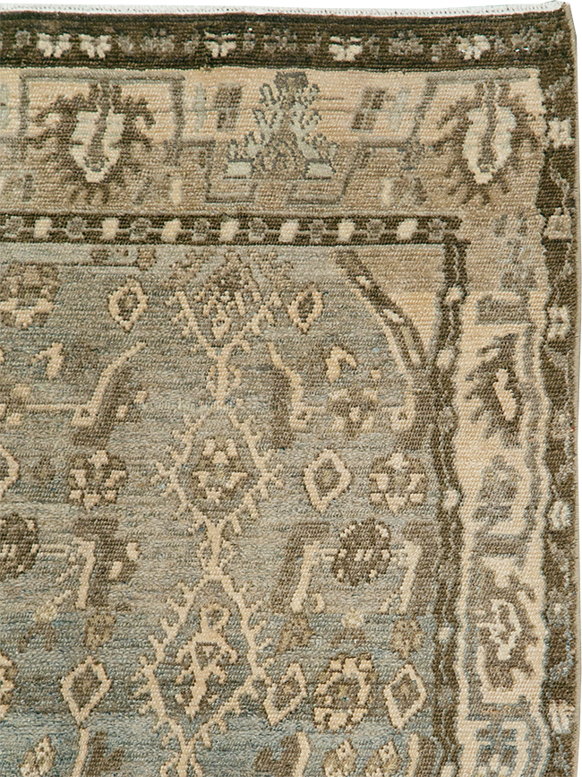 Vintage Persian Malayer Throw Rug, No.29982 - Gsblank