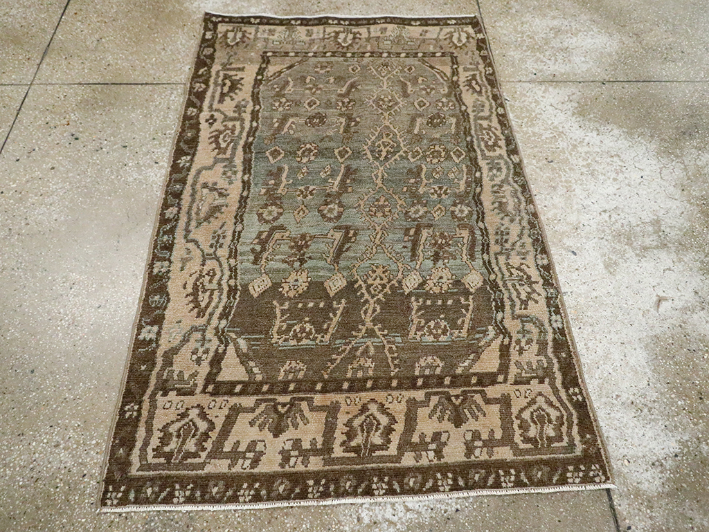 Vintage Persian Malayer Throw Rug, No.29982 - Gsblank