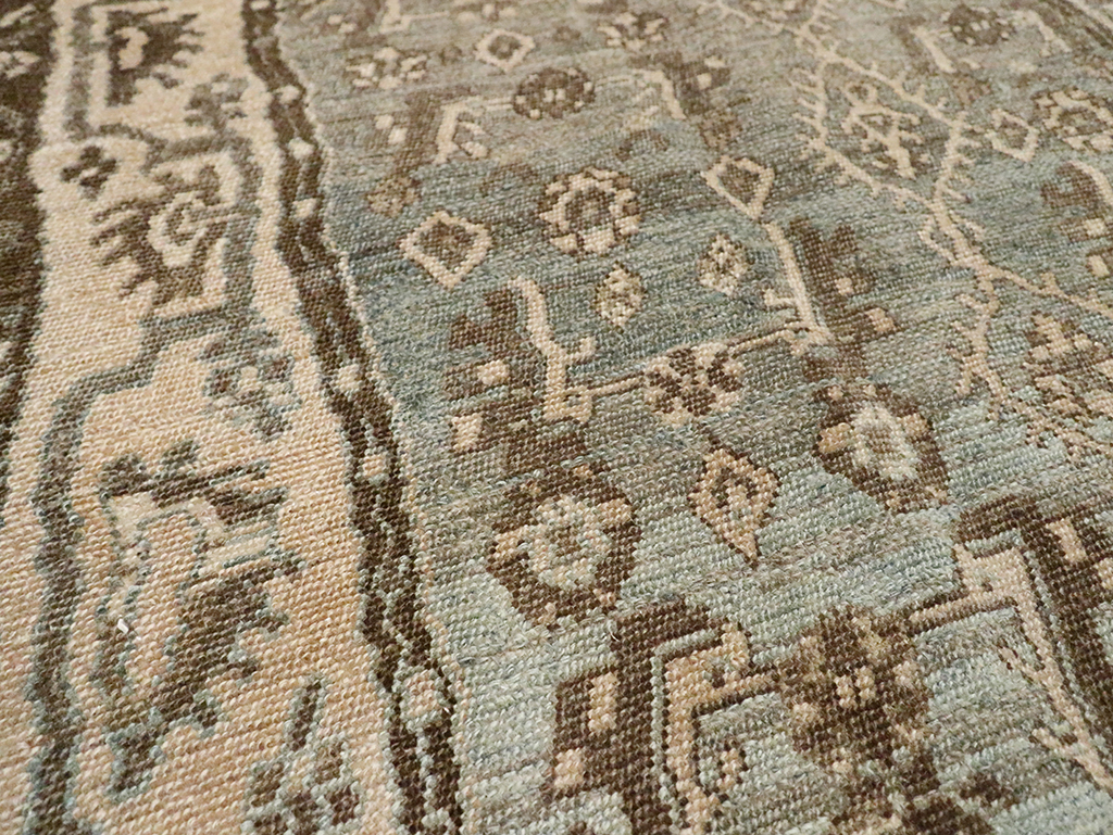 Vintage Persian Malayer Throw Rug, No.29982 - Gsblank
