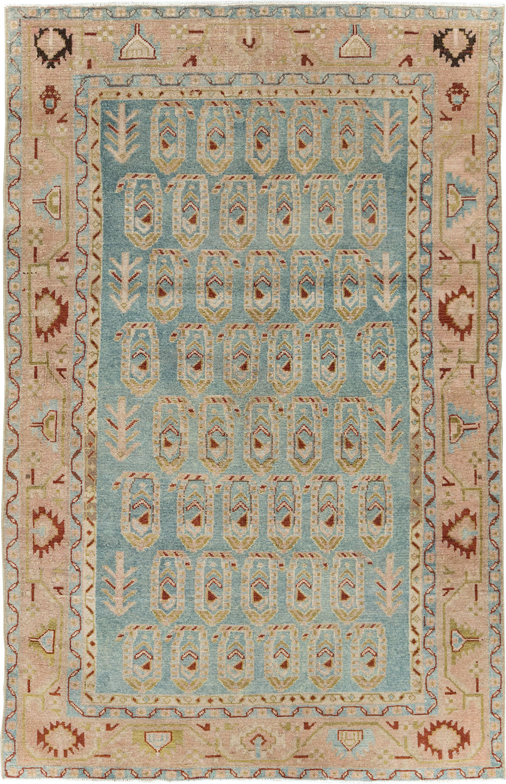Vintage Persian Malayer Accent Rug, No.29983 - Gsblank