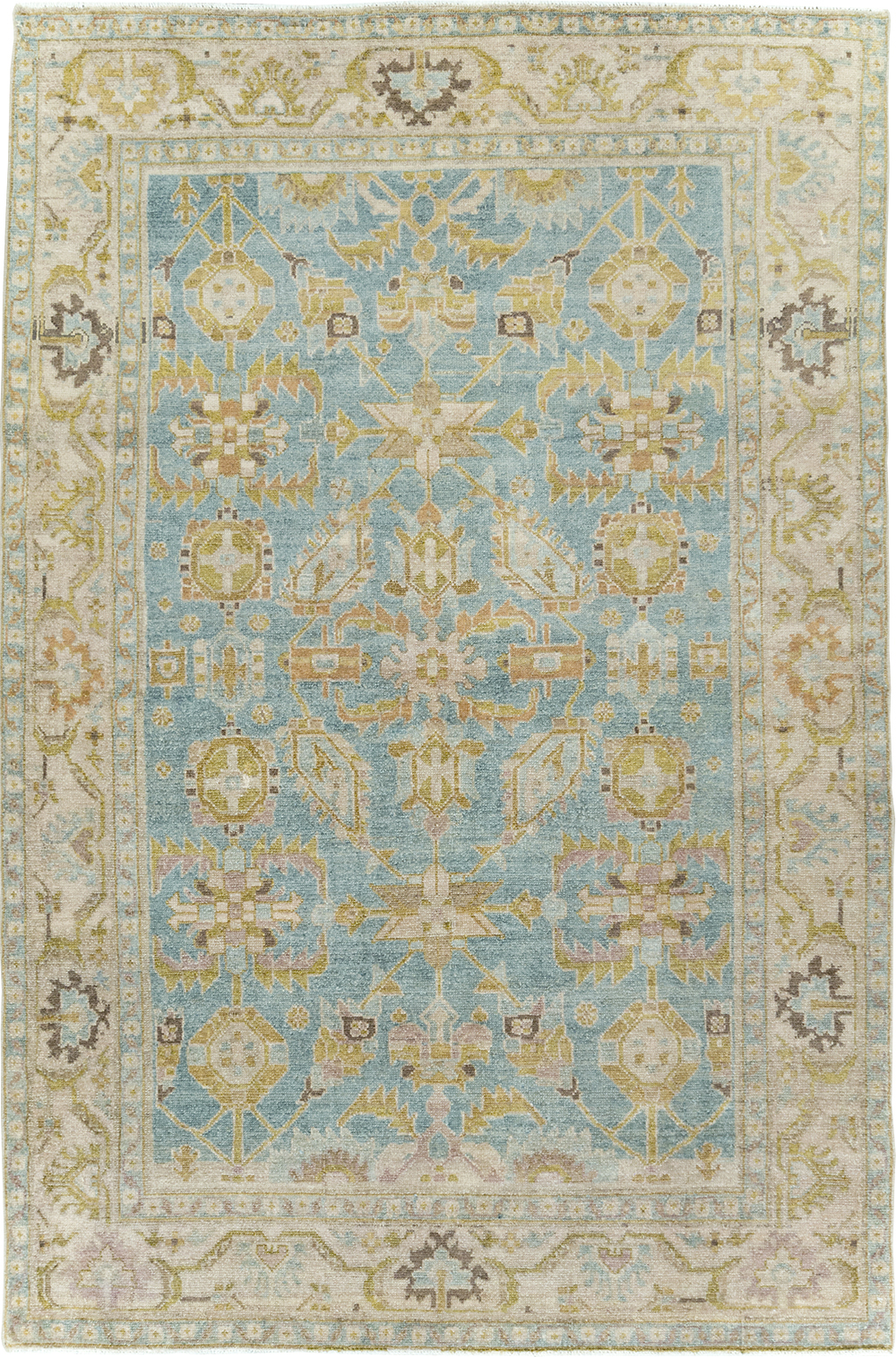 Vintage Persian Malayer Accent Rug, No.29985 - Gsblank