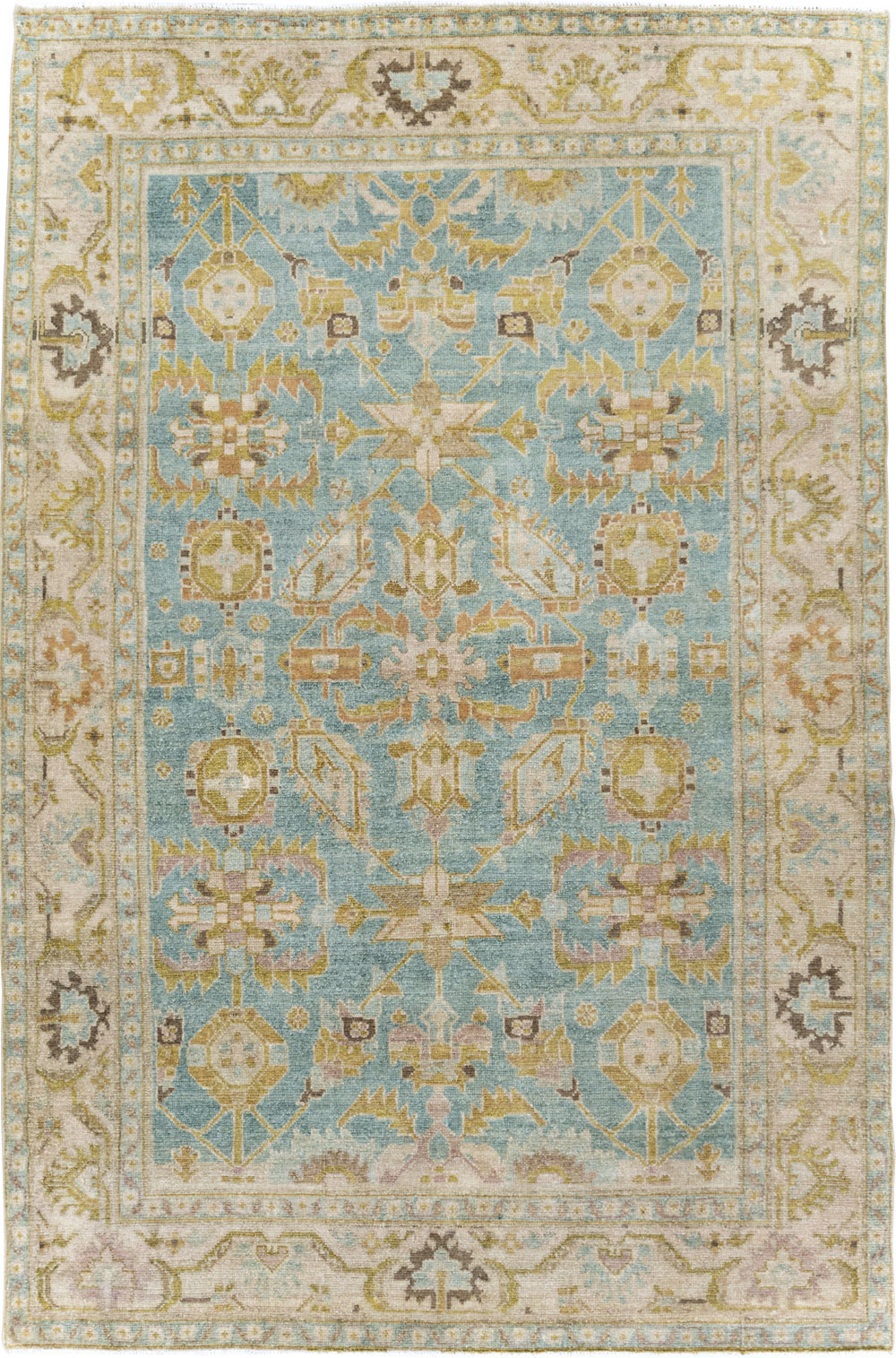 Vintage Persian Malayer Accent Rug, No.29985 - Gsblank