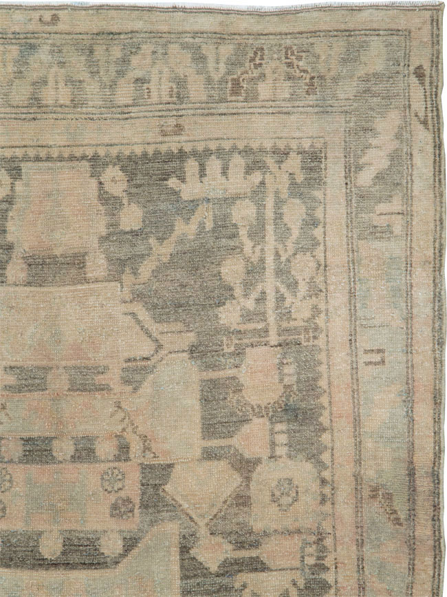 Vintage Persian Malayer Throw Rug, No.29986 - Gsblank
